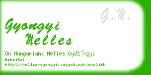 gyongyi melles business card